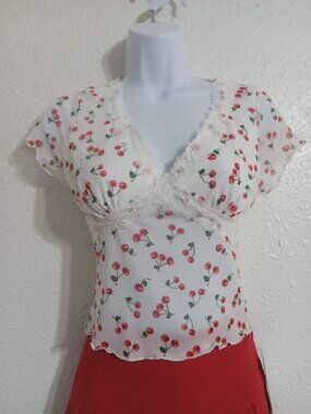 Papermoon - short sleeve te w/ Cherry Print